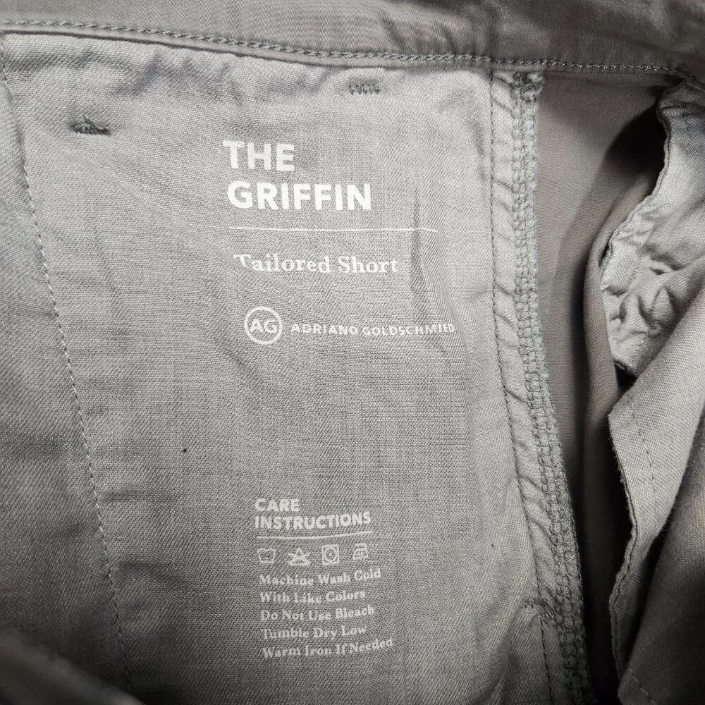 AG Adriano Goldschmied Shorts Mens 33R Gray The Griffin Tailored Stretch Casual‎